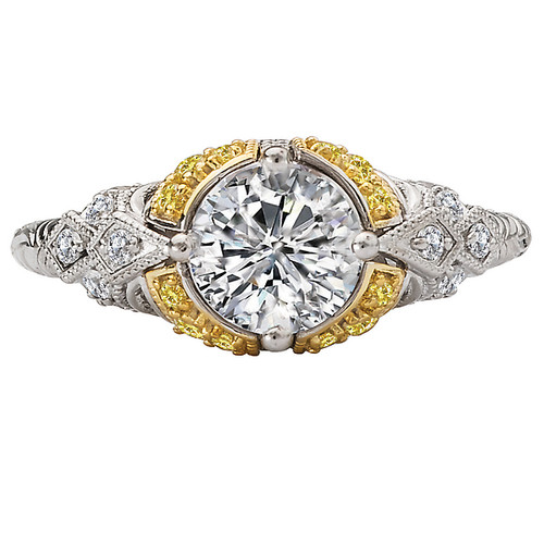 18KWY ROM W/YEL DIA SEMI-MT D1/8CT,Y1/7CT, FIT 6.5MM RD 18KWY ROM W/YEL DIA SEMI-MT D1/8CT,Y1/7CT, FIT 6.5MM RD