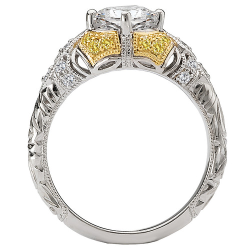 18KWY ROM W/YEL DIA SEMI-MT D1/8CT,Y1/7CT, FIT 6.5MM RD 18KWY ROM W/YEL DIA SEMI-MT D1/8CT,Y1/7CT, FIT 6.5MM RD