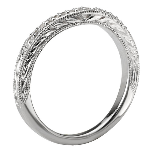 18KW ROM CURVED DIA BAND      ENGRV/MLGN, D.10CTW (118285) 18KW ROM CURVED DIA BAND      ENGRV/MLGN, D.10CTW (118285)