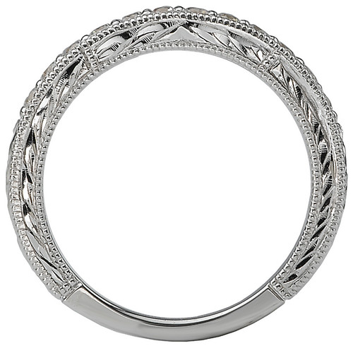 18KW ROM ENGRVD MLGN DIA BAND D1/4CTW, MATCH 117863,117915 18KW ROM ENGRVD MLGN DIA BAND D1/4CTW, MATCH 117863,117915