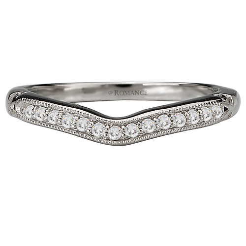 18KW ROM CURVED DIA MLGN BAND W/CUTOUTS, D.10CTW 18KW ROM CURVED DIA MLGN BAND W/CUTOUTS, D.10CTW