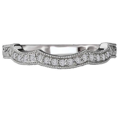 *SPC*18KW ROM DIA CURVED BAND ENGRV/MLGN, D.11CTW *SPC*18KW ROM DIA CURVED BAND ENGRV/MLGN, D.11CTW