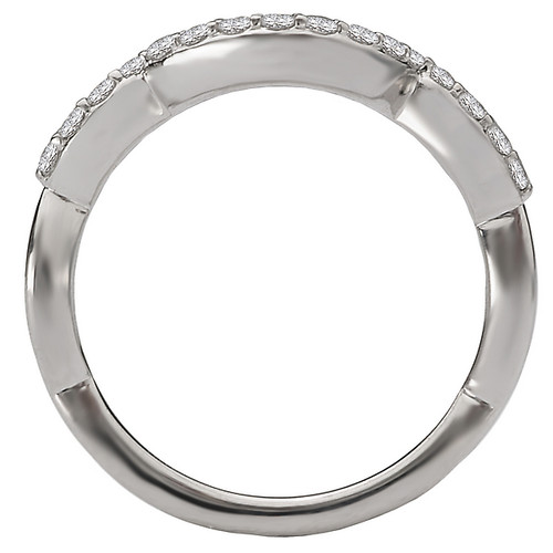 18KW ROM DIA CURVED BAND      D1/5CTW