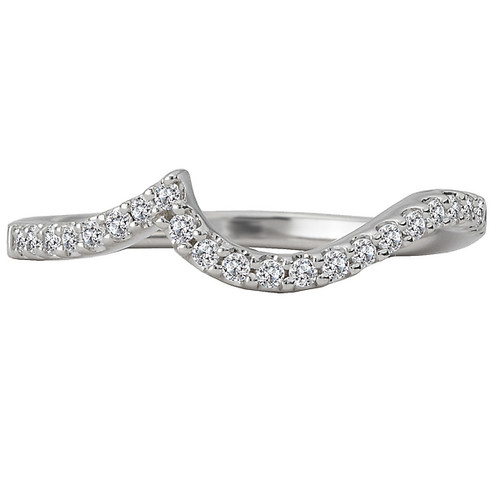 18KW ROMANCE DIA BAND         D1/6CTW