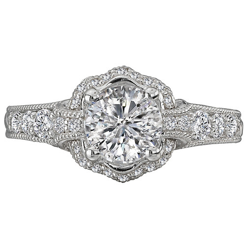 18KW ENGRVD MLGN DIA SEMI-MT  D3/8CTW,FIT 6.5MM RD,117674-W