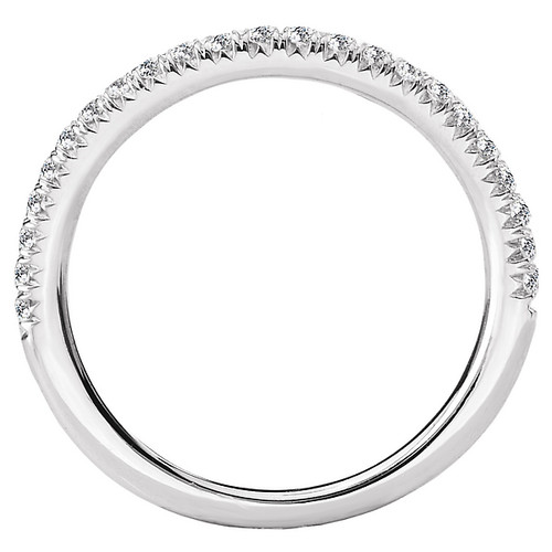 18KW ROM FRENCH PAVE DIA BAND D1/4CTW 18KW ROM FRENCH PAVE DIA BAND D1/4CTW