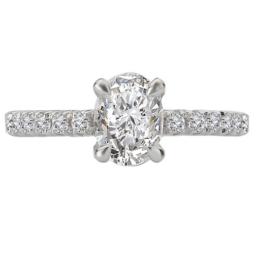 18KW ROM FRENCH PAVE DIA SEMI-D3/8CTW,FIT 7.5X5.5OV,117981-W