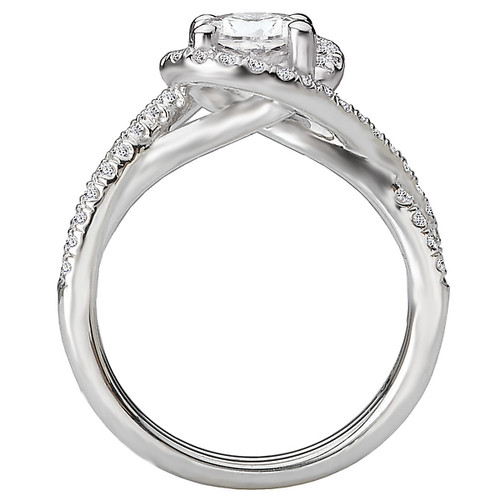 18KW TWIST HALO DIA SEMI-MT   D1/3CTW, FIT 6.5MM RD