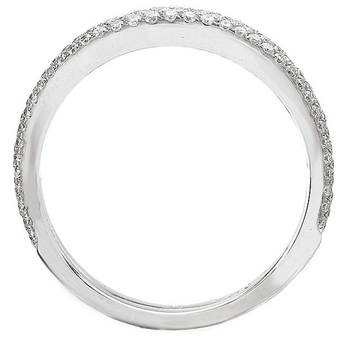 14KW 3-ROW PAVE DIAMOND BAND  D3/8CTW