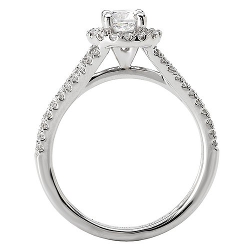 14KW ROMCOM RD HALO DIA RING D1/2CTW, INCL 1/3CT RD 14KW ROMCOM RD HALO DIA RING D1/2CTW, INCL 1/3CT RD
