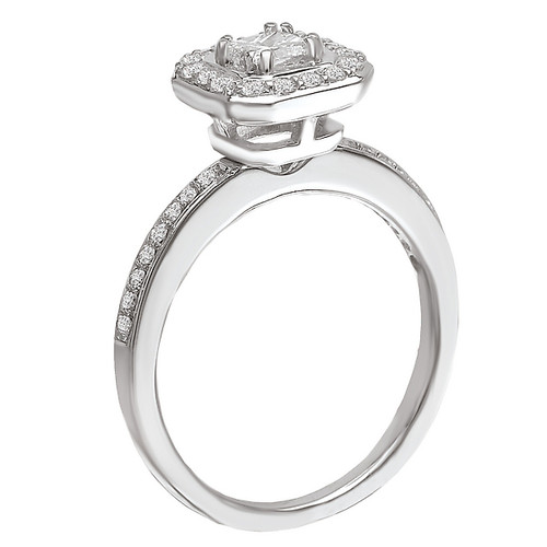 14KW PC/RD DIA ENGAGEMENT RINGD5/8CTW, INCL 1/3CT PRI CTR