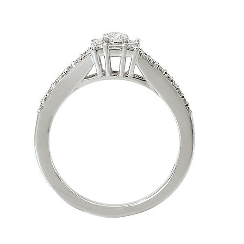 14KW ROMANCE COMPLETE  EG RINGD1/2CTW INCL 1/7CT CTR PC DIA