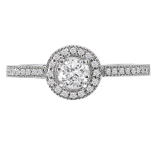 14KW ROMANCE COMPLETE ENG RINGD.38CTW INCL .25CT RD 14KW ROMANCE COMPLETE ENG RINGD.38CTW INCL .25CT RD