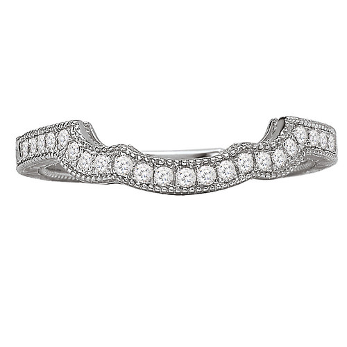 14KW ROM COM MLGN DIA BAND    W/ENGRAVING, D1/7CTW 14KW ROM COM MLGN DIA BAND    W/ENGRAVING, D1/7CTW