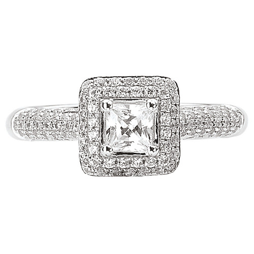 14KW ROMANCE SEMI-MOUNT       D3/8CTW  FITS3.8MM(1/3CT) PC