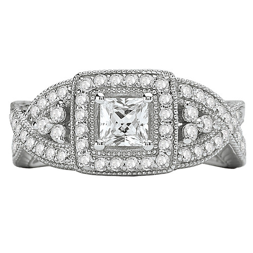 14KW ROMCOM DIA MLGN ENG RING D7/8CTW, INCL 3/8CT PC 14KW ROMCOM DIA MLGN ENG RING D7/8CTW, INCL 3/8CT PC