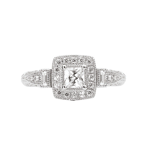 14KW ROM COM ENGRV DIA SEMI-MTD1/6CTW, FIT 4MM PC