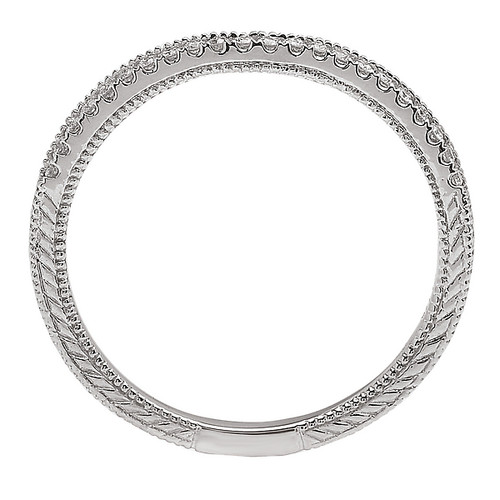 14KW ROM COM 22-DIA CURVE BANDW/ENGRAVING, D.09CTW 14KW ROM COM 22-DIA CURVE BANDW/ENGRAVING, D.09CTW