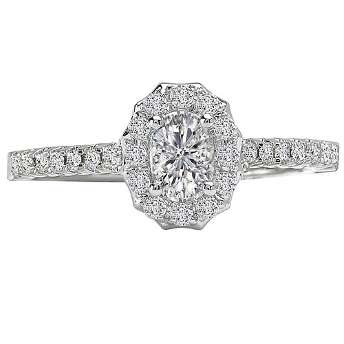 14KW ROM OV HALO DIA ENG RING D3/4CTW, INC 3/8CT OV,118223-W 14KW ROM OV HALO DIA ENG RING D3/4CTW, INC 3/8CT OV,118223-W