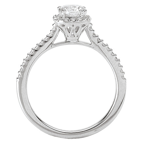 14KW ROM COM OV HALO DIA RING D3/4CTW, INCL 1/2CT OVAL 14KW ROM COM OV HALO DIA RING D3/4CTW, INCL 1/2CT OVAL