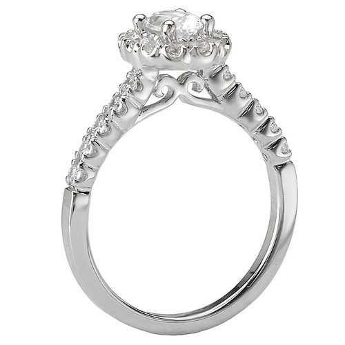 14KW ROM COM OV HALO DIA RING D7/8CTW,INC 3/8CT OV, 118257-W 14KW ROM COM OV HALO DIA RING D7/8CTW,INC 3/8CT OV, 118257-W