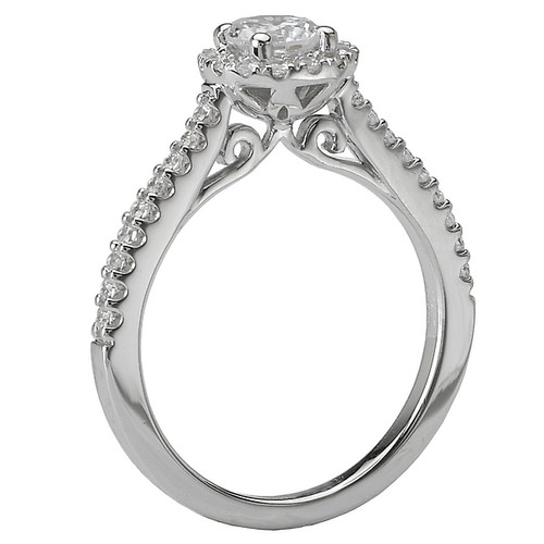 14KW ROM COM RD HALO DIA RING D5/8CTW, INC 3/8CT RD 14KW ROM COM RD HALO DIA RING D5/8CTW, INC 3/8CT RD