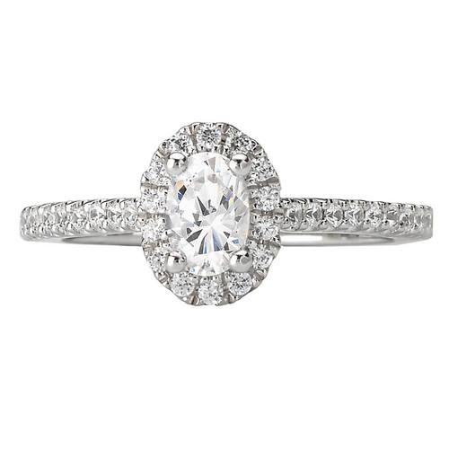 14KW ROM COM OV HALO DIA RING D5/8CTW, INC 3/8CT OV,118262-W 14KW ROM COM OV HALO DIA RING D5/8CTW, INC 3/8CT OV,118262-W