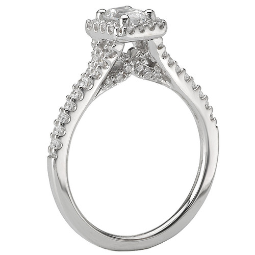 14KW ROM COM EM HALO DIA RING D3/4CTW, INC 3/8CT EM,118273-W 14KW ROM COM EM HALO DIA RING D3/4CTW, INC 3/8CT EM,118273-W