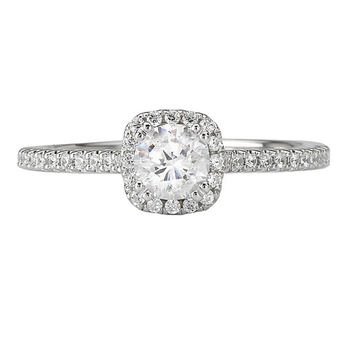 14KW ROM COM CS HALO DIA RING D5/8CTW, INC 3/8CT RD 14KW ROM COM CS HALO DIA RING D5/8CTW, INC 3/8CT RD