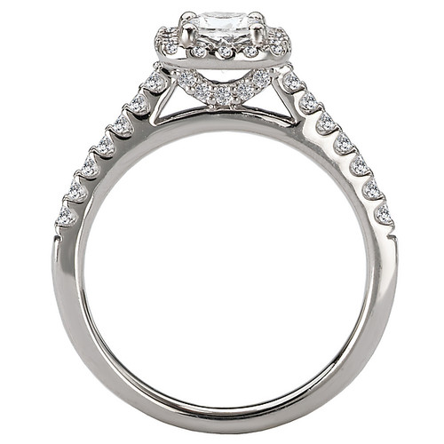 14KW PET CS HALO DIA RING D3/4CTW, INCL 3/8CT RD 14KW PET CS HALO DIA RING D3/4CTW, INCL 3/8CT RD