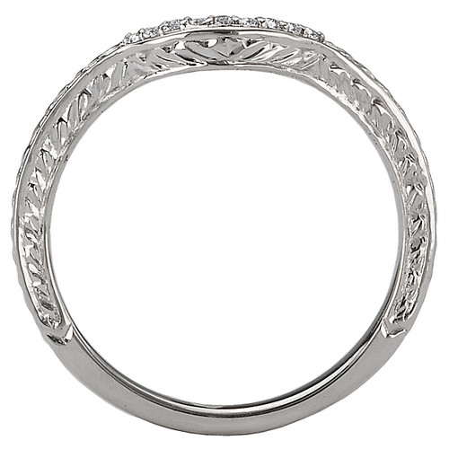 14KW PET ENGRV CURVE DIA BAND D.05CTW 14KW PET ENGRV CURVE DIA BAND D.05CTW