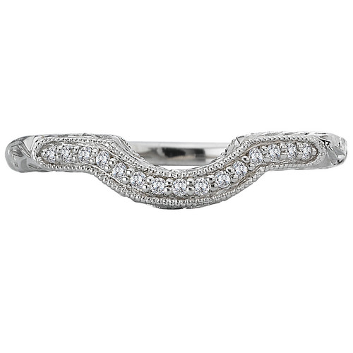 14KW CURVE ENGRV/MLGN DIA BANDD.08CTW 14KW CURVE ENGRV/MLGN DIA BANDD.08CTW