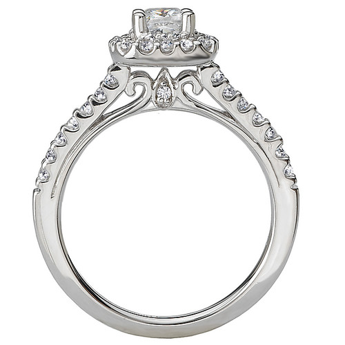 14KW PET CS HALO DIA ENG RING D3/4CTW, INCL 3/8CT CS 14KW PET CS HALO DIA ENG RING D3/4CTW, INCL 3/8CT CS