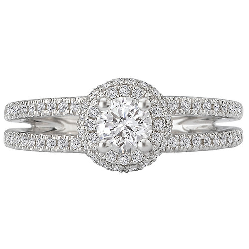 14KW RD HALO DIA ENG RING D3/4CTW, INCL 3/8CT RD 14KW RD HALO DIA ENG RING D3/4CTW, INCL 3/8CT RD