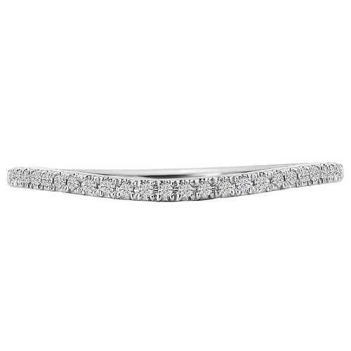 14KW SLIGHT CURVED 27-DIA BANDD.11CTW 14KW SLIGHT CURVED 27-DIA BANDD.11CTW