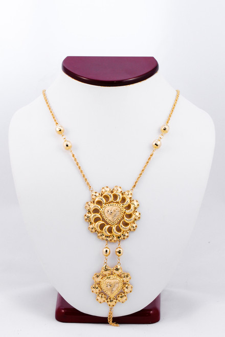 YELLOW GOLD NECKLACE, YG21KNECKLACE026, Size:Large, Weight:0g