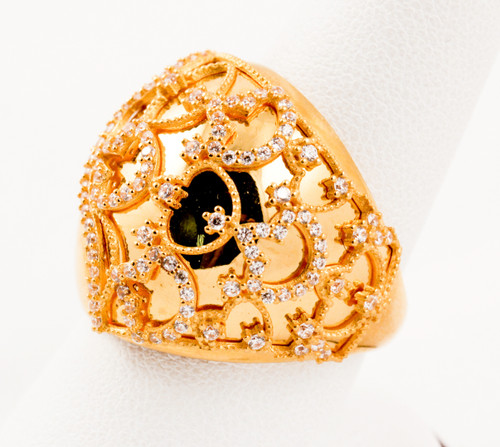 Yellow Gold Ring 21K, YGRING0036, Weight: 9.8g