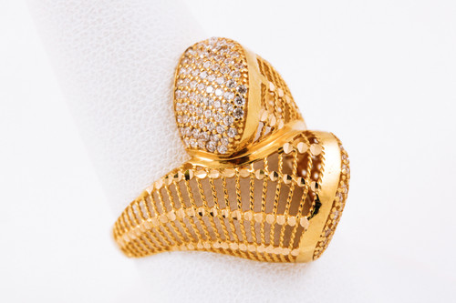 Yellow Gold Ring 21K, YGRING0056, Weight: 4.5g