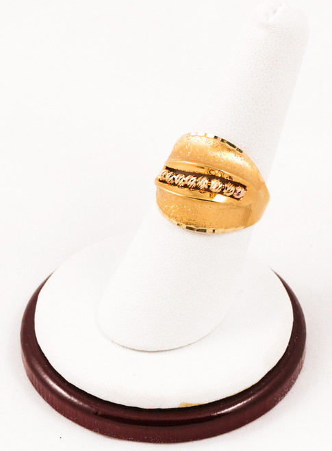 Yellow Gold Ring 21K, YGRING0084, Weight: 6.3g