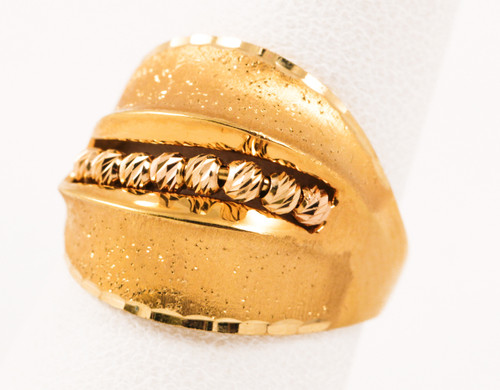 Yellow Gold Ring 21K, YGRING0084, Weight: 6.3g