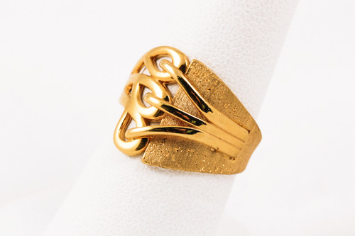 Yellow Gold Ring 21K, YGRING0095, Weight: 5.8g