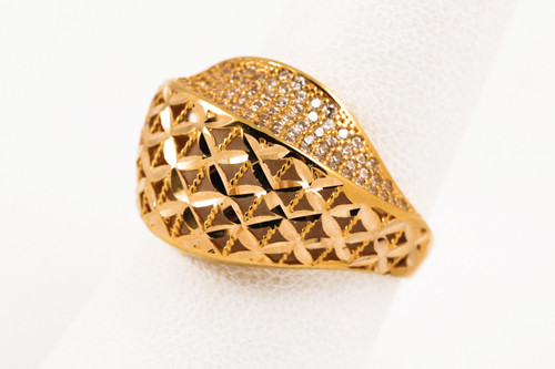 Yellow Gold Ring 21K, YGRING0105, Weight: 4.6g