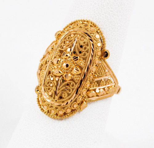 Yellow Gold Ring 21K, YGRING0135, Weight: 0g