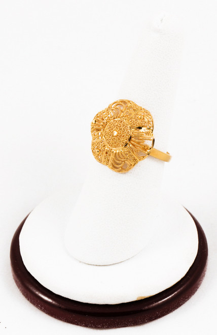 Yellow Gold Ring 21K, YGRING0140, Weight: 4.2g