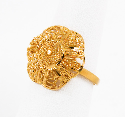 Yellow Gold Ring 21K, YGRING0140, Weight: 4.2g