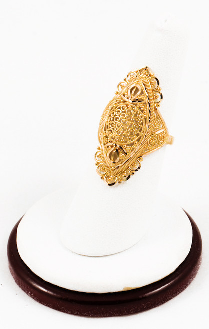 Yellow Gold Ring 21K, YGRING0149, Weight: 0g