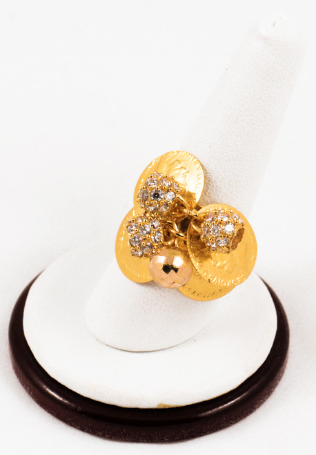 Yellow Gold Ring 21K, YGRING0160, Weight: 11.9g