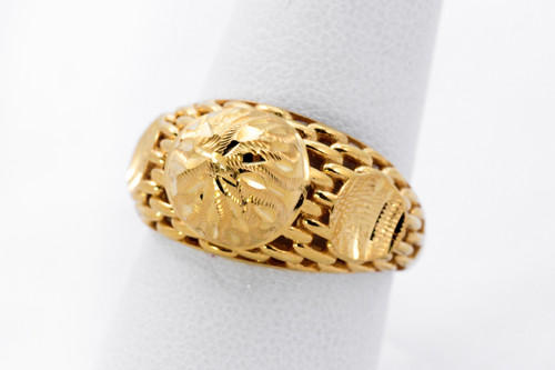 Yellow Gold Ring 21K, YGRING0191, Weight: 0g