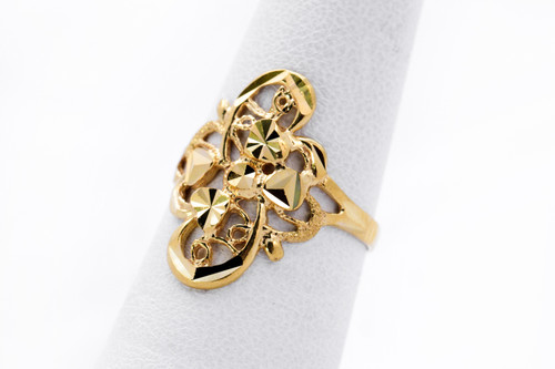 Yellow Gold Ring 21K, YGRING0204, Weight: 2.6g