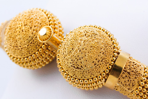 YELLOW GOLD INDIAN STYLE BANGLES, 21K, Size: , Weight: g YELLOW GOLD INDIAN STYLE BANGLES, 21K, Size: , Weight: g